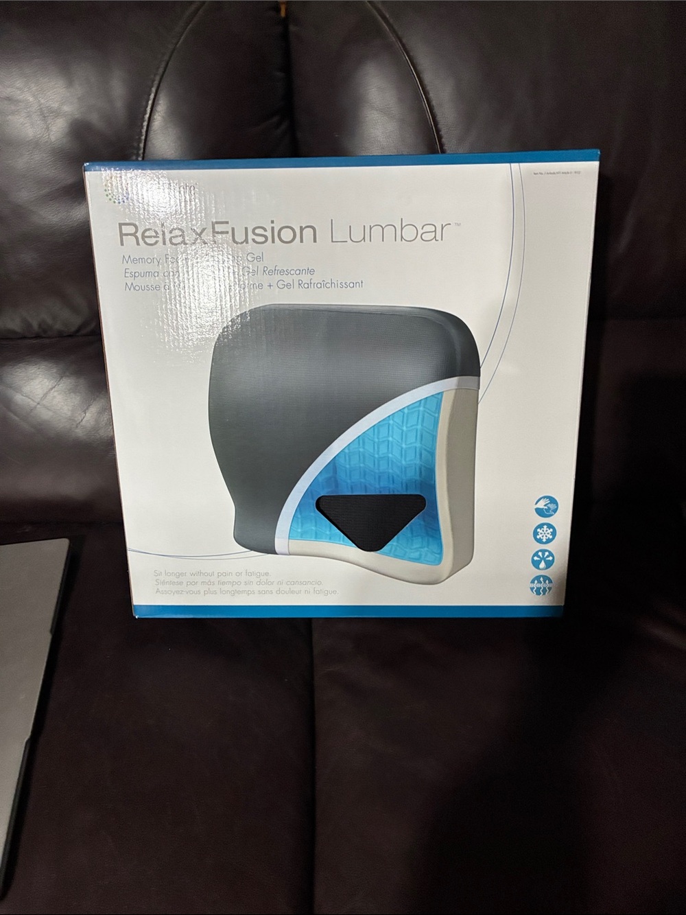 NIP Healthmate RelaxFusion Lumbar Support Cushion - Black